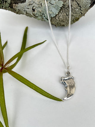 Bear Claw Charm Necklace Sterling Silver