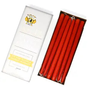 Unscented Hand Dipped Taper Candles 12"