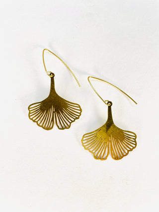 Indie South | Ginkgo Leaf Earrings