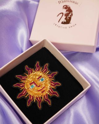 Soleil Magic Broach - Hand Embroidered