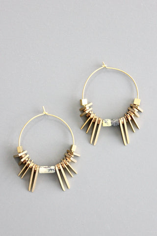 David Aubrey Jewelry | Jasper Hoop Earrings