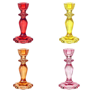 Glass Candle Holders Warm Colors