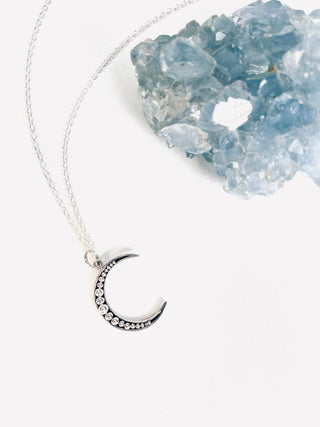 Sterling Crescent Moon Necklace