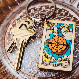 Wheel of Fortune Wooden Keychain