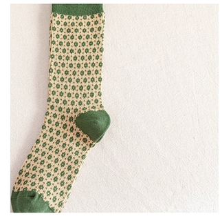 Socks - Layla Green Pin Dot