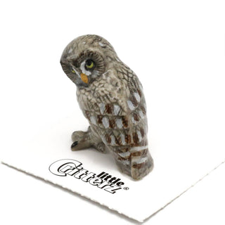 Phantom The Great Gray Owl Porcelain Miniature