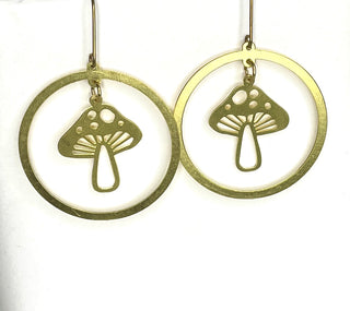 Indie South | Mushroom Hoop Earrings