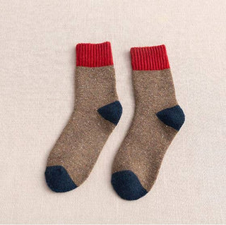 Socks - CAMILLA Red/Brown