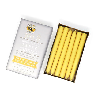 Unscented hand Dipped Taper Candles 10"