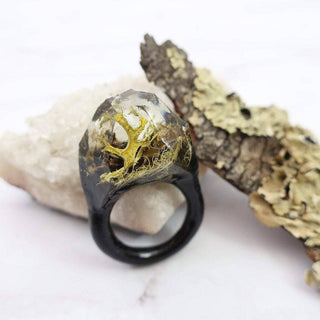 Terrarium Resin Ring | Size 8