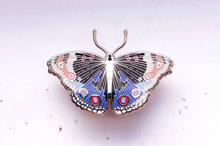 Blue Pansy Butterfly - Enamel Pin