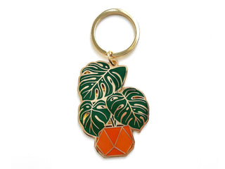 Monstera Plant Keychain