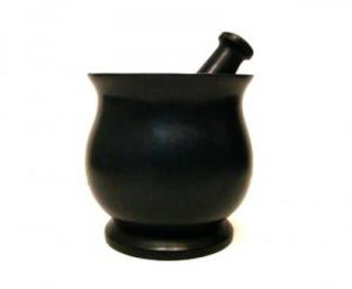 2.5" Black Soapstone Mortar & Pestle