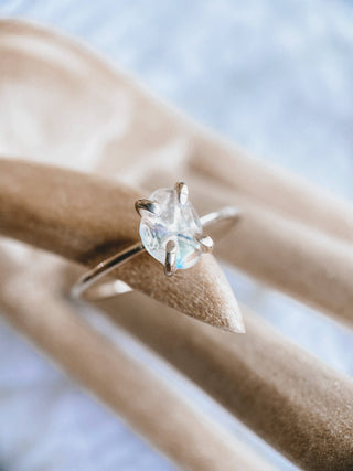 Moonstone Rose Cut Ring