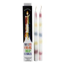 Multi-Color Drip Taper Candles