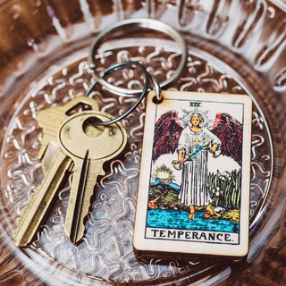 Temperance Wooden Keychain