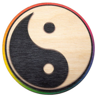 Yin Yang Wood Magnet