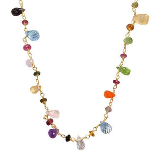 Tava - Handmade Carnival Necklace on 24K Vermeil Chain