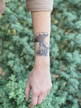 Chanterelle Mushroom Temporary Tattoo