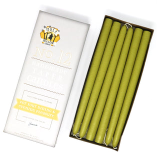 Unscented hand Dipped Taper Candles 10"